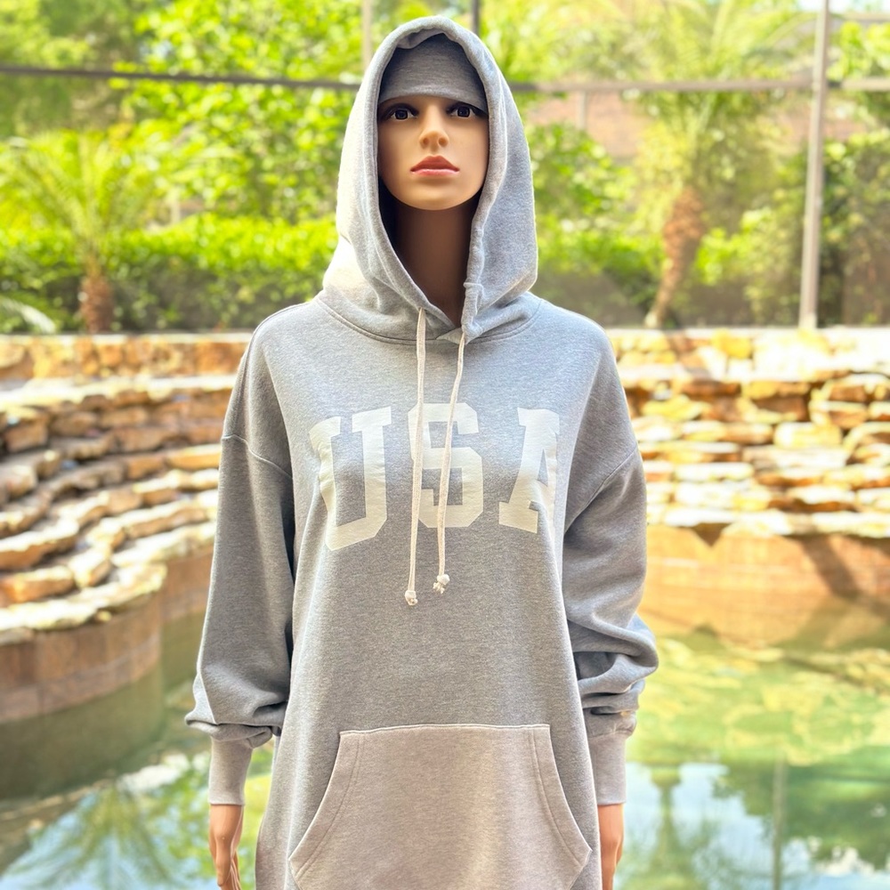 POLO RALPH LAUREN USA‎ HOODIE DRESS GRAY